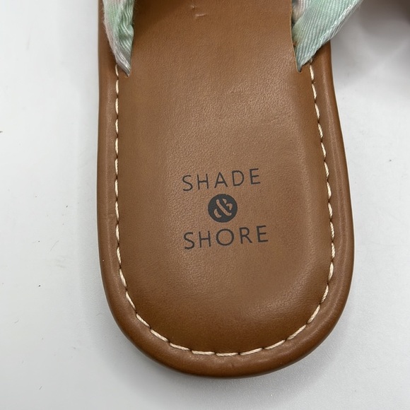 NWT Shade & Shore Slip On Sandals Colorful Tie Dye Rainbow Pink Green Womens 7 - Picture 6 of 12